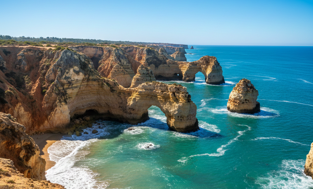 algarve-3-day-itinerary Algarve coastline cliffs and turquoise sea