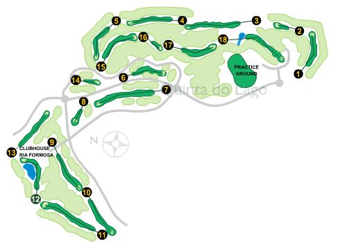 Quinta do Lago North Golf Course Map